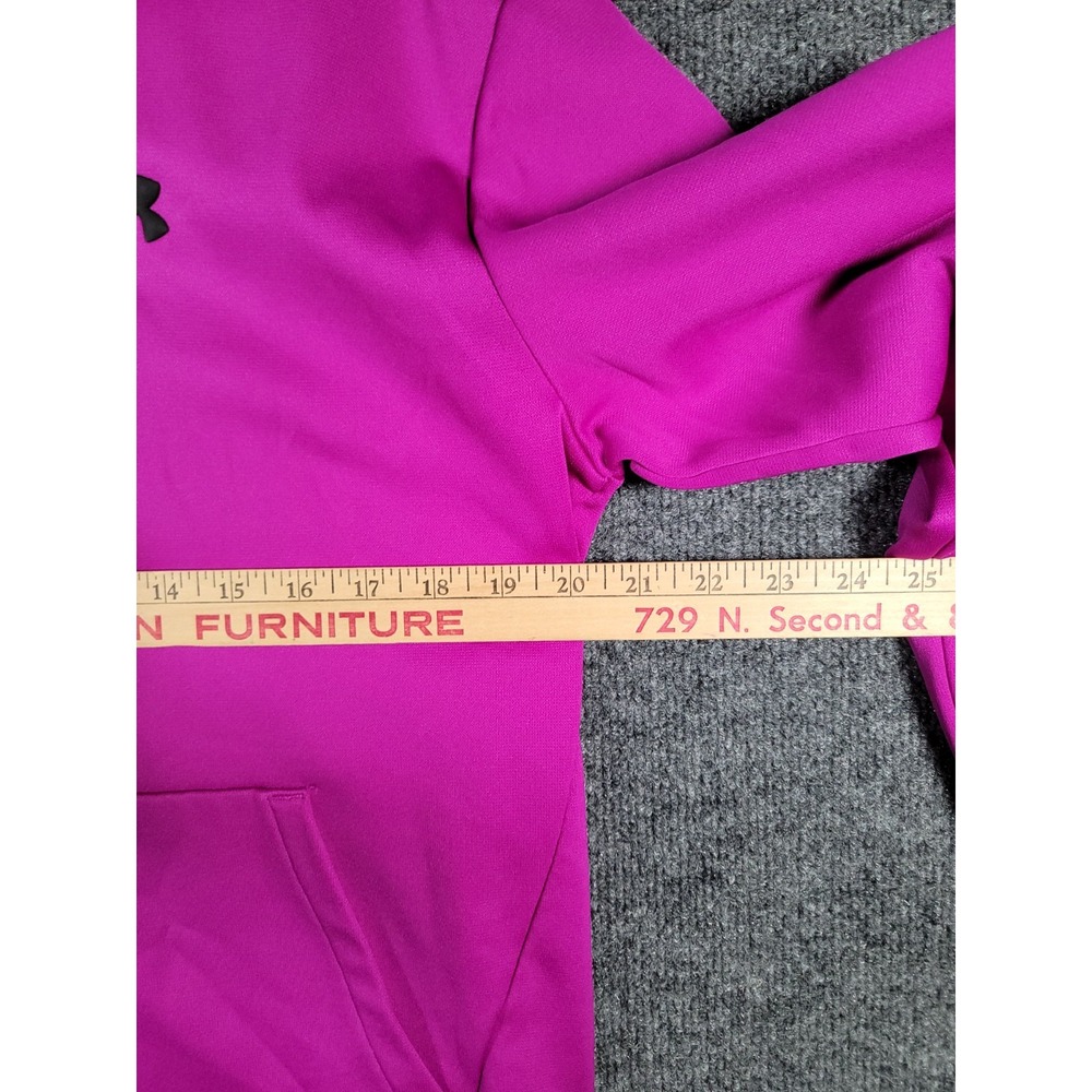 Under Armour Hoodie Sweatshirt Womens Medium Purple Loose Fit UA Fleece Pullover - Picture 10 of 13